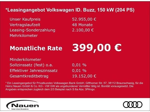 Neu VW ID. Buzz 150 kW (204 PS) 2025 Candyweiß Van / Kleinbus