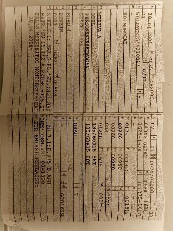 Gebraucht Opel Meriva Enjoy 101 PS (74 kW) 2004 Van / Kleinbus