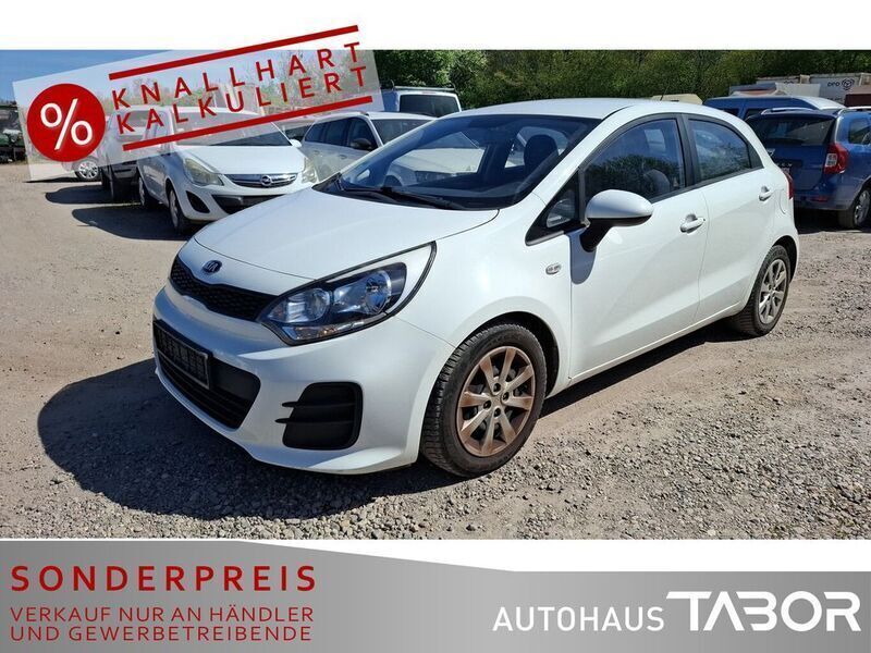 (ud) clear white Gebraucht 2016 Kia Rio Start Kleinwagen | 3.985 € (Superpreis) - Bild 1/4