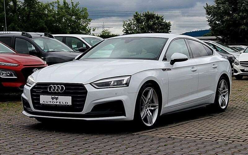 Weiß Gebraucht 2019 Audi A5 Sportback S-line plus Coupé | 28.950 € (Fairer Preis) - Bild 1/4