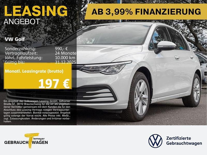 Weiß Gebraucht 2024 VW Golf VIII Life Limousine | 20.490 € (Guter Preis) - Bild 1/4