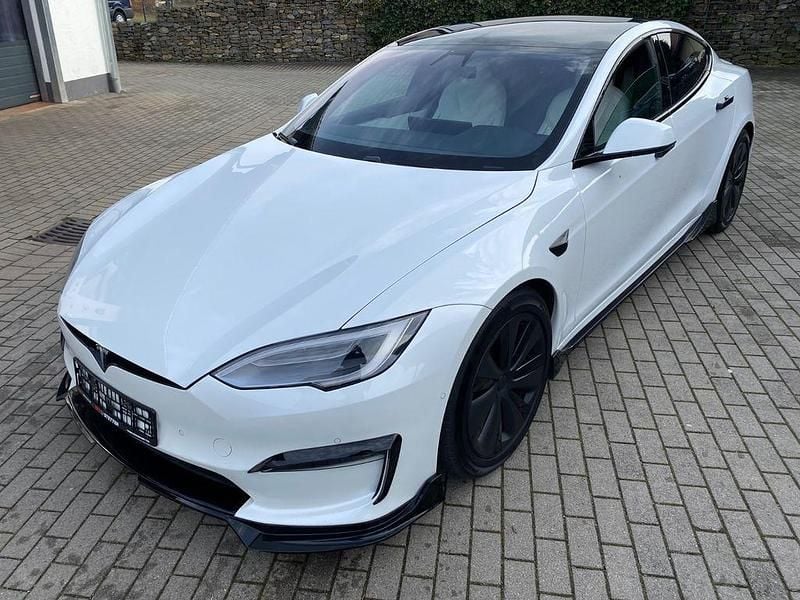 Weiß Gebraucht 2021 Tesla Model S Plaid Kleinwagen | 59.990 € - Bild 1/4