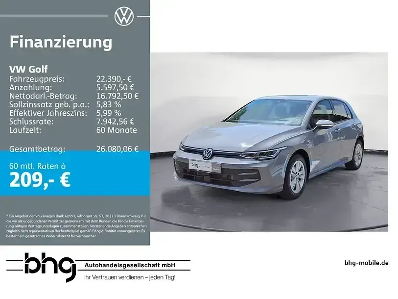 Gebraucht VW Golf VIII Life 116 PS (85 kW) 2025 Limousine