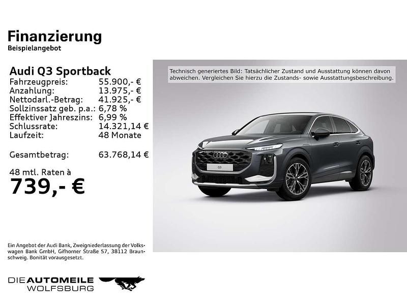 Neu Audi Q3 S-Line 272 PS (200 kW) 2025 Daytonagrau perleffekt SUV