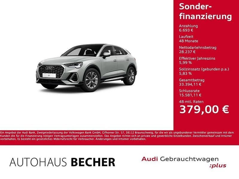 Silber Gebraucht 2021 Audi Q3 S-Line SUV | 34.930 € (Guter Preis) - Bild 1/4