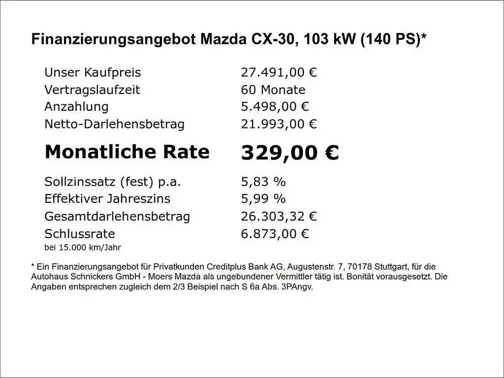 Gebraucht Mazda CX-30 Sky 140 PS (102 kW) 2025 Grau SUV