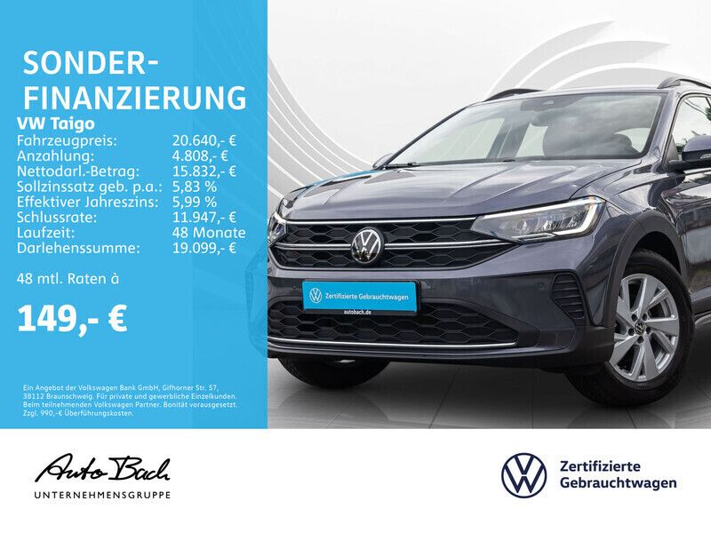 Grau (rauchgrau metallic) Gebraucht 2023 VW Taigo Life SUV | 20.460 € (Fairer Preis) - Bild 1/4