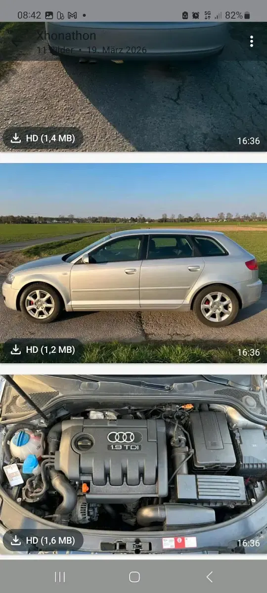Gebraucht Audi A3 105 PS (77 kW) 2008 Silber Kleinwagen