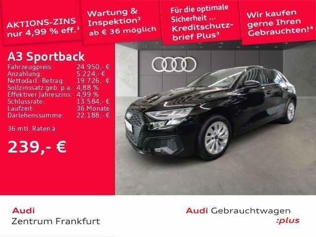 Brillantschwarz Gebraucht 2023 Audi A3 Sportback e-tron Limousine | 24.950 € (Fairer Preis) - Bild 1/2