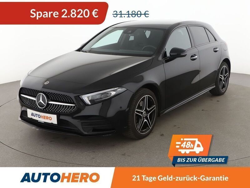 Schwarz Gebraucht 2022 Mercedes A250 AMG line Limousine | 28.360 € (Fairer Preis) - Bild 1/3