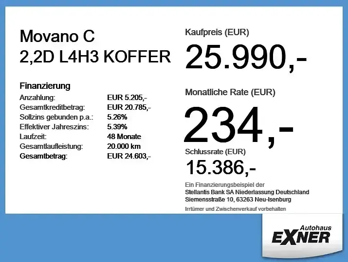 Gebraucht Opel Movano 140 PS (102 kW) 2023 Arktis weiss Van