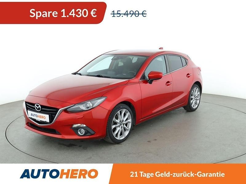 Rot Gebraucht 2014 Mazda 3 Sports-Line Limousine | 14.060 € (Fairer Preis) - Bild 1/3