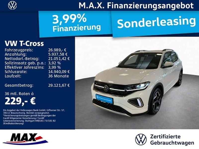 Pure white Gebraucht 2025 VW T-Cross R-line SUV | 26.989 € (Fairer Preis) - Bild 1/3