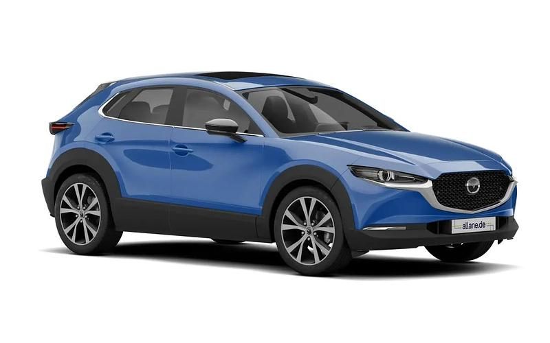 Deep crystal blue metallic (blau) Neu 2025 Mazda CX-30 Homura-Line SUV | 34.890 € - Bild 1/4