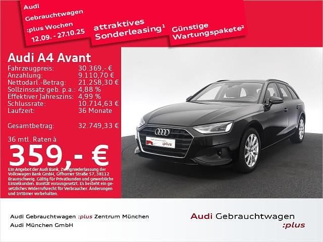 Brillantschwarz Gebraucht 2022 Audi A4 Kombi | 30.369 € (Fairer Preis) - Bild 1/2