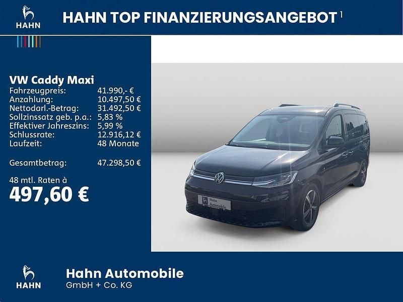 Gebraucht VW Caddy Maxi Dark Label 122 PS (89 kW) 2024 Schwarz Van / Kleinbus