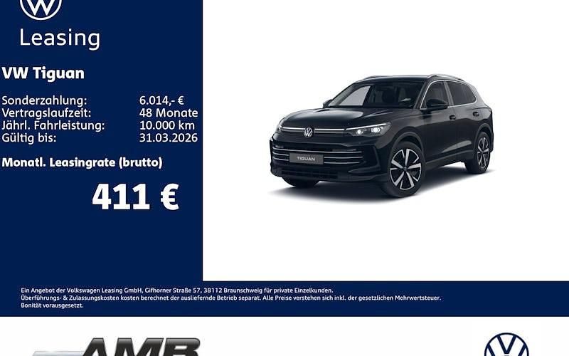 Neu VW Tiguan Elegance 150 PS (110 kW) 2025 Schwarz SUV