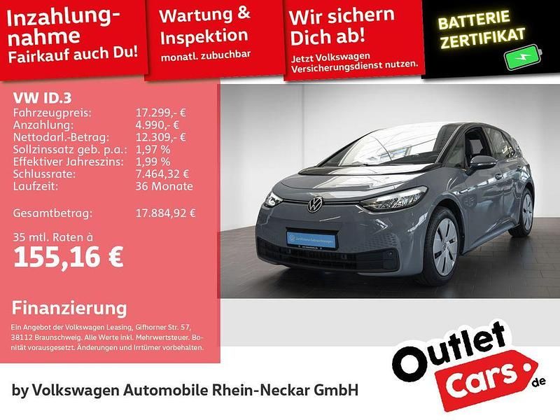 Mondsteingrau Gebraucht 2021 VW ID.3 Pure Kleinwagen | 17.298 € (Guter Preis) - Bild 1/3