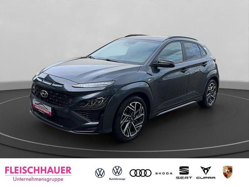 Grau Gebraucht 2021 Hyundai Kona N Line SUV | 23.790 € (Fairer Preis) - Bild 1/4