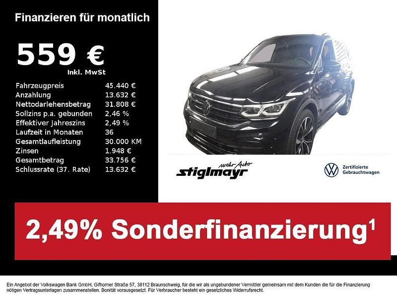 Schwarz Gebraucht 2025 VW Tiguan Allspace R-line SUV | 45.440 € (Etwas zu teuer) - Bild 1/4