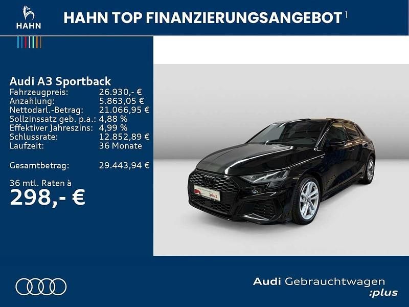 Gebraucht Audi A3 S-Line 150 PS (110 kW) 2023 Schwarz Limousine