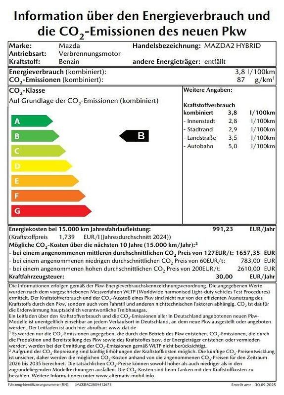 Neu Mazda 2 Center-Line 116 PS (85 kW) 2025