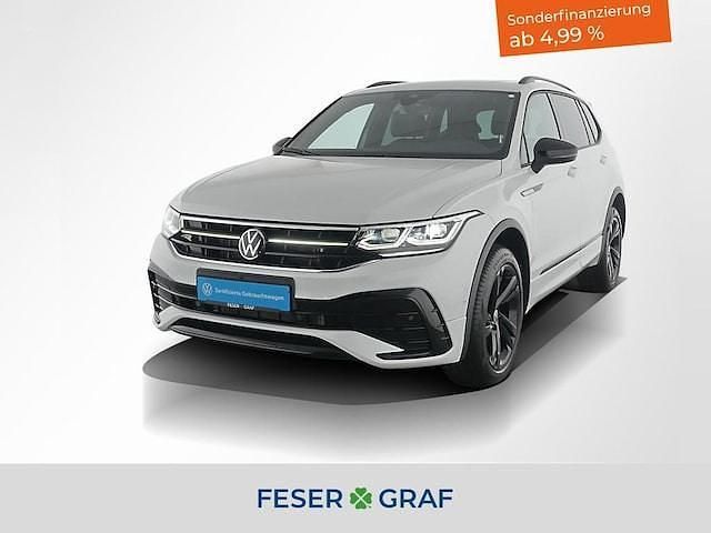 Oryxweiß perlmutteffekt Gebraucht 2024 VW Tiguan Allspace R-line SUV | 44.440 € (Guter Preis) - Bild 1/3