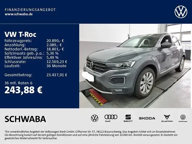 Gebraucht VW T-Roc Sportline 150 PS (110 kW) 2021 Grau SUV