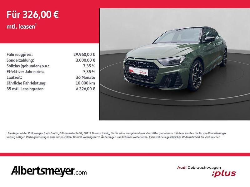 Grün Gebraucht 2024 Audi A1 Sportback S-Line Kleinwagen | 29.960 € (Teuer) - Bild 1/4