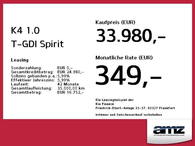 Neu Kia K4 Spirit 179 PS (131 kW) 2025 Azurblau metallic Limousine