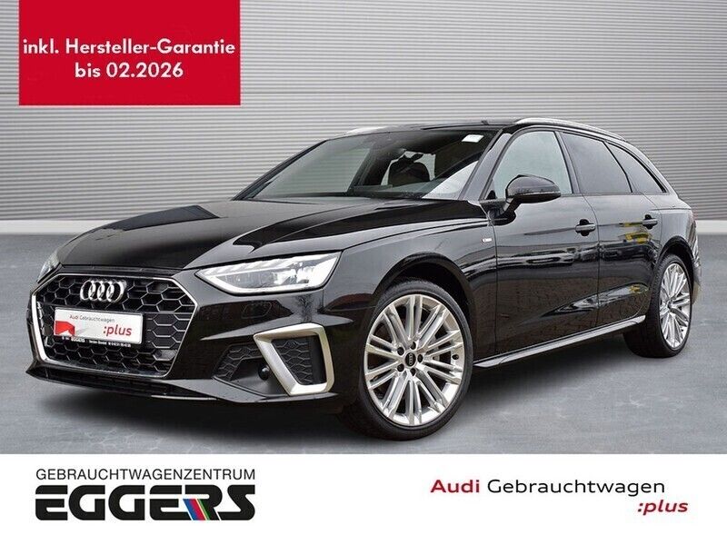 Mythosschwarz metallic Gebraucht 2024 Audi A4 S-Line Kombi | 43.950 € (Teuer) - Bild 1/4