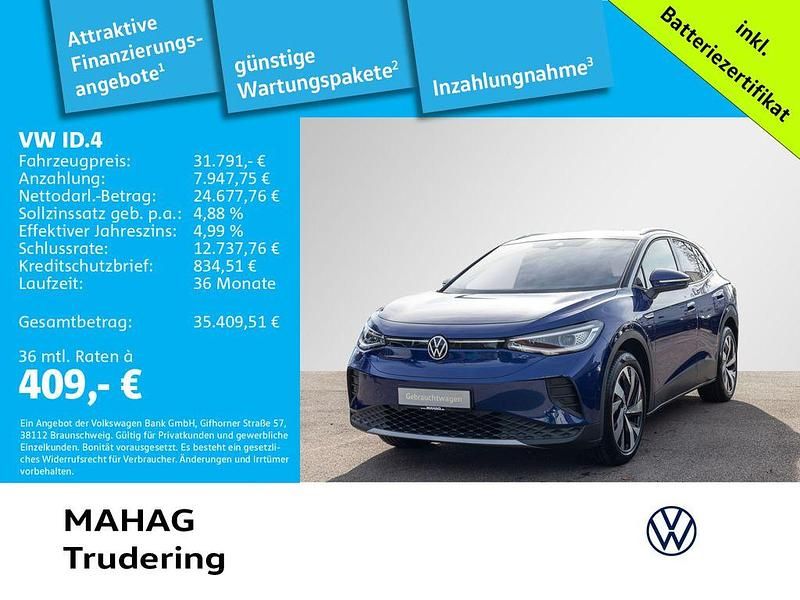 Blau Gebraucht 2023 VW ID.4 Pro Performance SUV | 31.791 € (Fairer Preis) - Bild 1/2