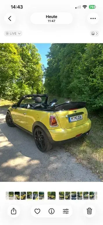 Gebraucht Mini One Cabriolet 90 PS (66 kW) 2009 Gelb Cabrio