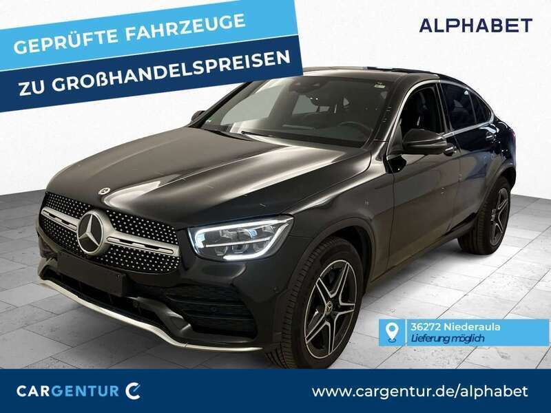 Obsidianschwarz Gebraucht 2022 Mercedes GLC220 AMG line Coupé | 43.795 € (Teuer) - Bild 1/2