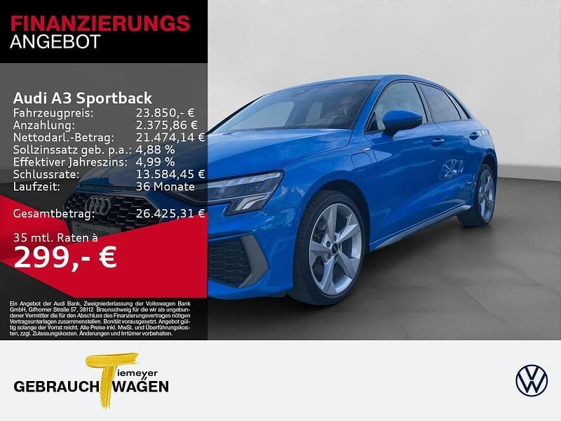 Gebraucht Audi A3 Sportback e-tron S-Line 204 PS (150 kW) 2021 Blau Kleinwagen