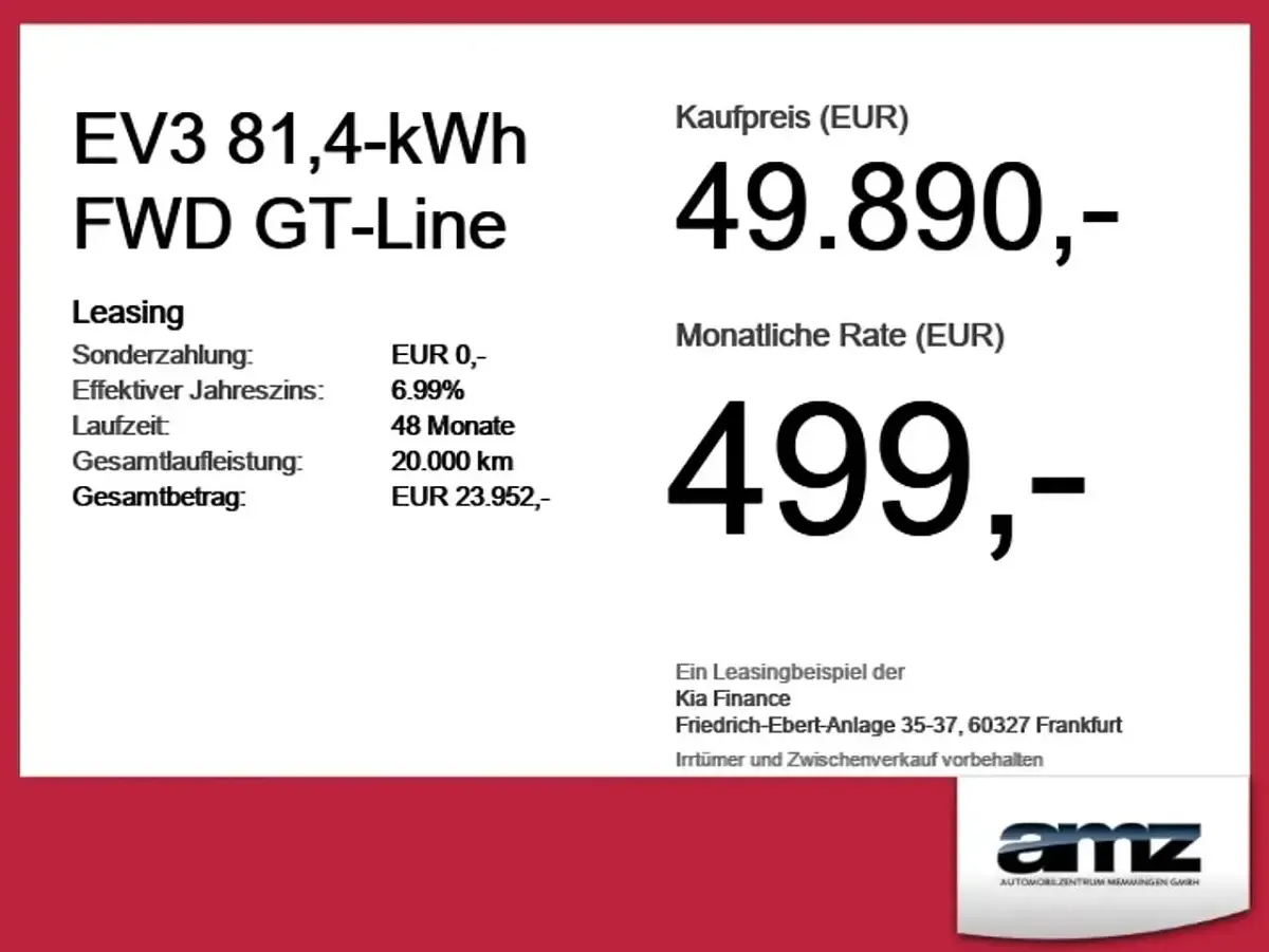 Neu Kia EV3 GT-Line 150 kW (204 PS) 2025 Grün SUV