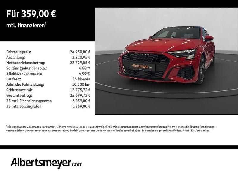 Tangorot metallic Gebraucht 2022 Audi A3 Ambiente Limousine | 24.950 € (Fairer Preis) - Bild 1/4