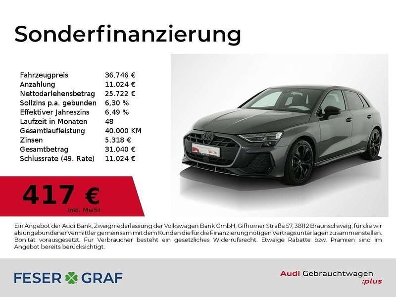 Daytonagrau perleffekt Gebraucht 2024 Audi A3 S-Line Limousine | 36.746 € (Teuer) - Bild 1/2