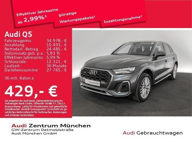 Daytonagrau perleffekt Gebraucht 2022 Audi Q5 S-Line SUV | 37.286 € (Guter Preis) - Bild 1/2