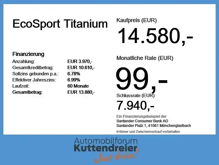 Usado Ford Ecosport Titanium 125 CV (91 kW) 2021 Negro SUV