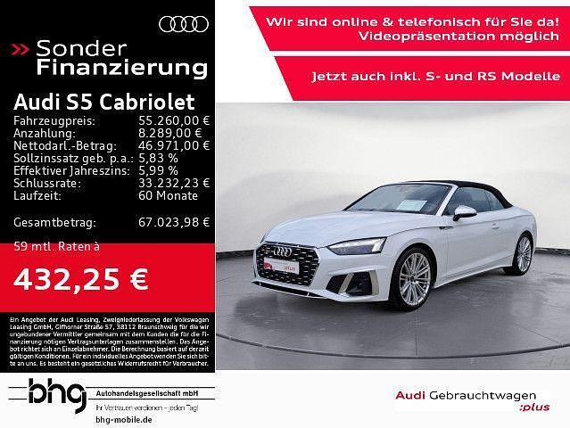 Weiß Gebraucht 2023 Audi S5 Cabriolet Comfort Cabrio | 55.260 € (Fairer Preis) - Bild 1/4