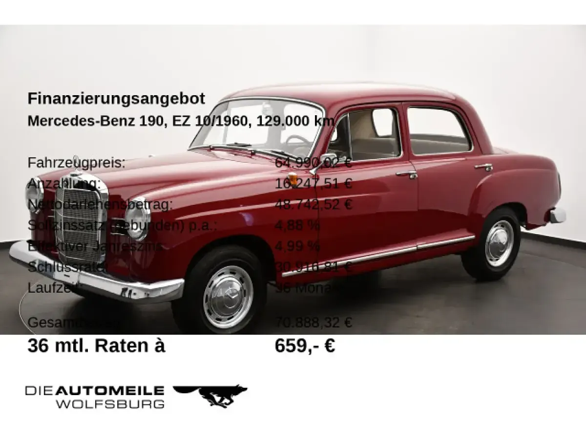 Gebraucht Mercedes 180 44 PS (32 kW) 1960 Limousine