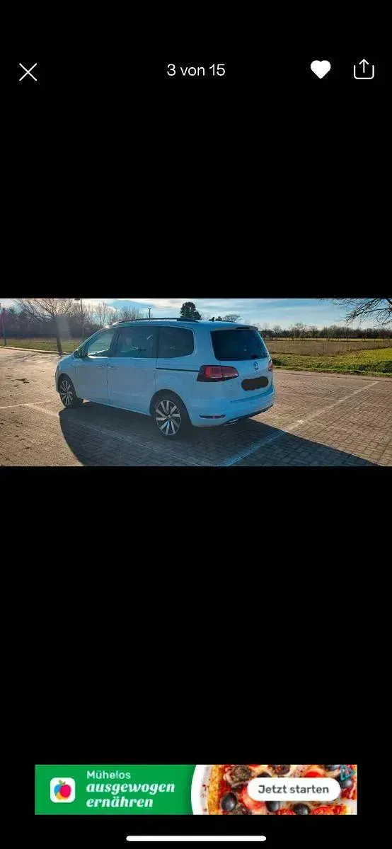 Gebraucht VW Sharan Comfortline 184 PS (135 kW) 2015 Weiß Van / Kleinbus
