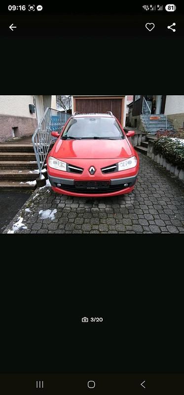 Rot Gebraucht 2008 Renault Mégane GrandTour Kombi | 2.190 € (Fairer Preis) - Bild 1/4