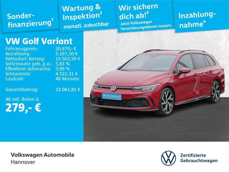 Kings red metallic Gebraucht 2020 VW Golf VIII Kombi | 20.670 € (Fairer Preis) - Bild 1/3