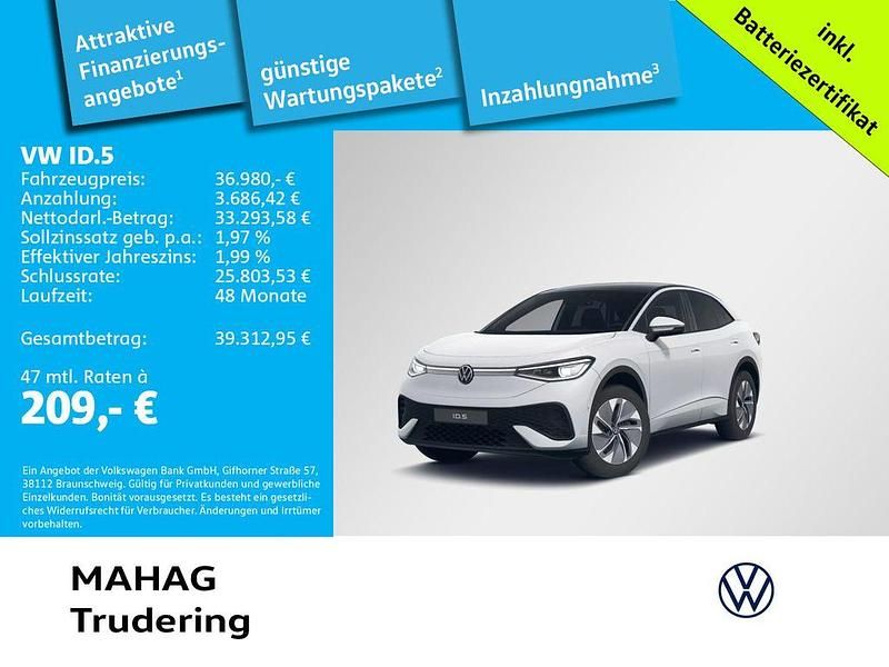 Weiß Gebraucht 2025 VW ID.5 Pure SUV | 36.980 € - Bild 1/2