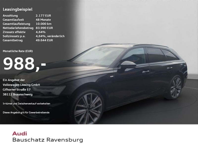 Schwarz Gebraucht 2022 Audi A6 S-Line Kombi | 83.990 € - Bild 1/4
