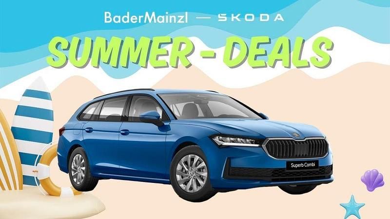 Blau Neu 2025 Skoda Superb Kombi | 35.100 € (Superpreis) - Bild 1/4