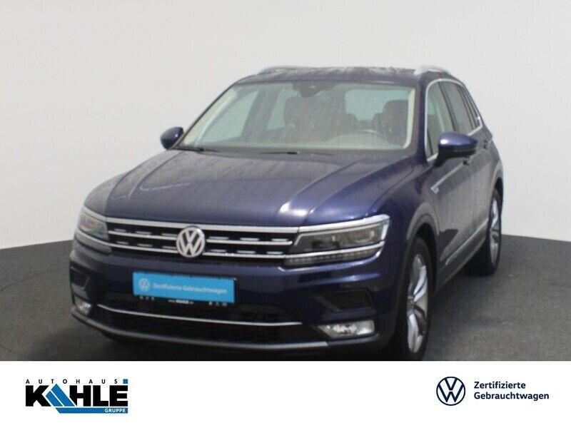 Atlantic blue (blau) Gebraucht 2016 VW Tiguan Highline SUV | 25.236 € (Fairer Preis) - Bild 1/4
