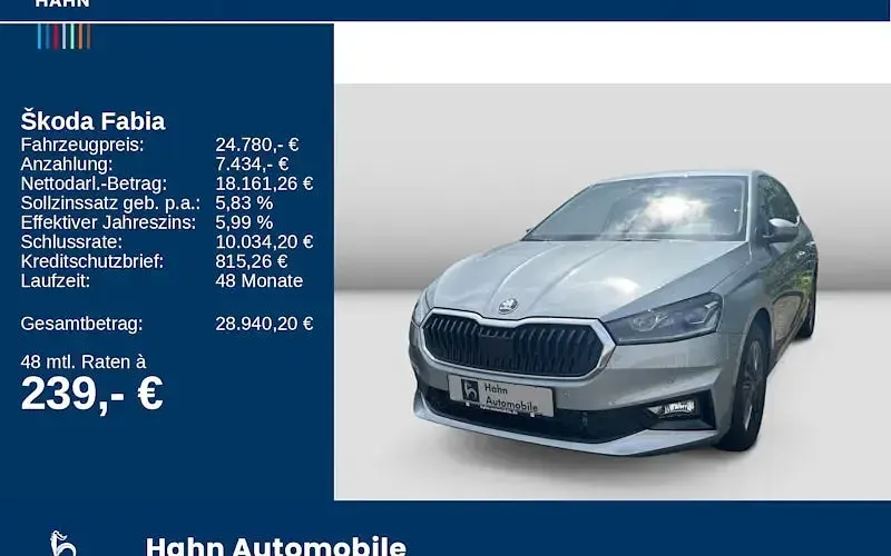 Neu Skoda Fabia 116 PS (85 kW) 2026 Grau Kleinwagen